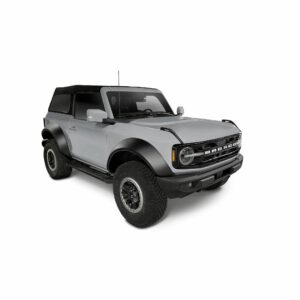 Bushwacker 20966-02 Black Extend-A-Fender Style Smooth Finish 4-Piece Fender Flare Set for 2021-2023 Ford Bronco, 2-Dr