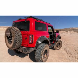 Bushwacker 20965-02 Black Pocket/Rivet Style Smooth Finish Front Fender Flares for 2021-2023 Ford Bronco 2-DR