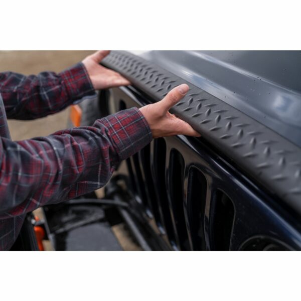 Bushwacker 14005 Black Trail Armor Hood Stone Guard and Front Corners for 1997-2006 Jeep Wrangler, 4pc Set