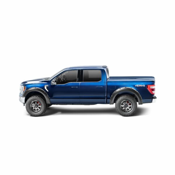 Bushwacker 20963-02 Black Pocket/Rivet Style Smooth Finish 4-Piece Fender Flare Set for 2021-2023 Ford F-150; Will not F150 Lightning