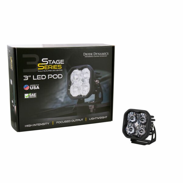Pod light featuring advanced TIR optics for high efficiency and focus.