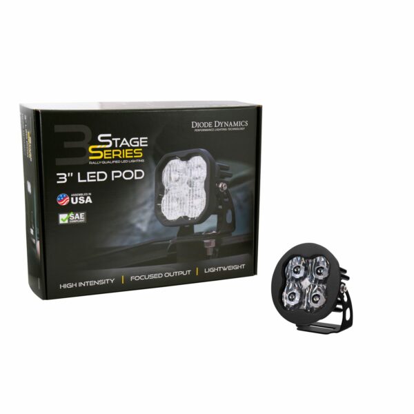 Pod light featuring advanced TIR optics for high efficiency and focus.
