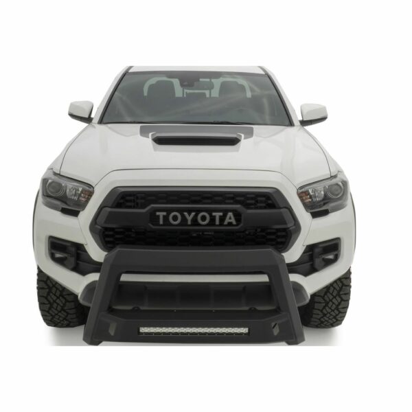 Lund 86521213 Revolution Black Steel Bull Bar with Integrated LED Light Bar for 2016-2022 Toyota Tacoma