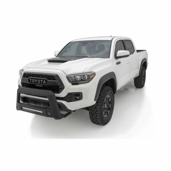 Lund 86521213 Revolution Black Steel Bull Bar with Integrated LED Light Bar for 2016-2022 Toyota Tacoma