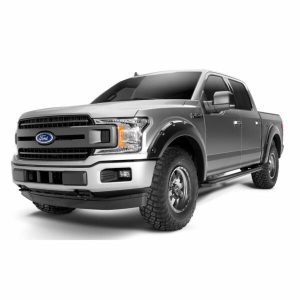 Bushwacker 20945-02 Black Pocket/Rivet Style Smooth Finish 4-Piece Fender Flare Set for 2018-2020 Ford F-150