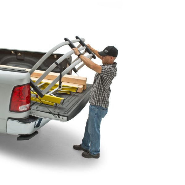 AMP Research 74814-00A Silver BedXTender HD Max for 1997-2003 Ford F-150 (excl SuperCrew, incl Heritage), 1999-2024 Ford F-250/350, 2004-2018 Nissan Titan, 2019-2023 Ram Classic, 1982-2022 Dodge Ram 1500, 1982-2024 Dodge Ram 2500/3500, Standard Bed