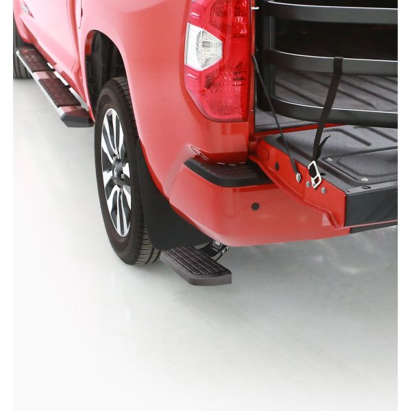 AMP Research 75316-01A BedStep Flip Down Bumper Step for 2016-2019 Toyota Tundra, with Resin Bumper